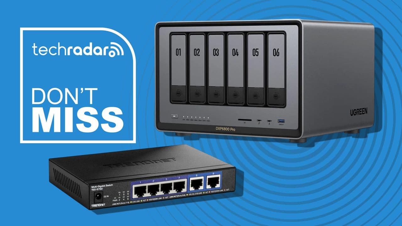  Ugreen's six-bay DXP6800 Pro NAS has 10GbE networking, but I'd spend another $92 on this TRENDnet switch for faster transfers 