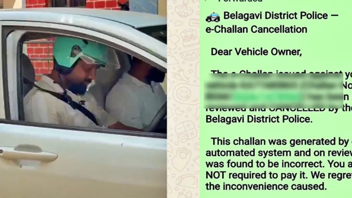 Viral Video: ఇదేందయ్యా ఇదీ.. కారు నడిపేటప్పుడు హెల్మెట్ ధరించలేదని జరిమానా..