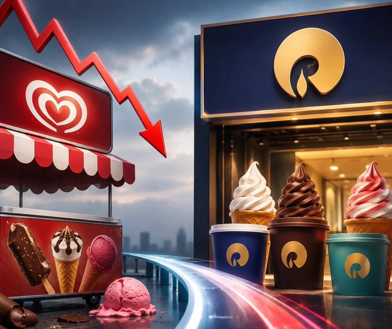 Kwality Walls shares fall 3% as RIL's foray into ice cream biz raises competition fears 