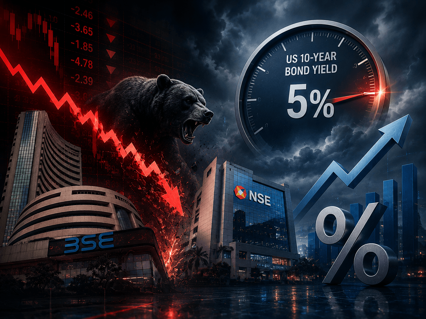 Bigger market crash ahead? Analysts weigh how Sensex, Nifty may react if US 10-year bond yield touches 5% 