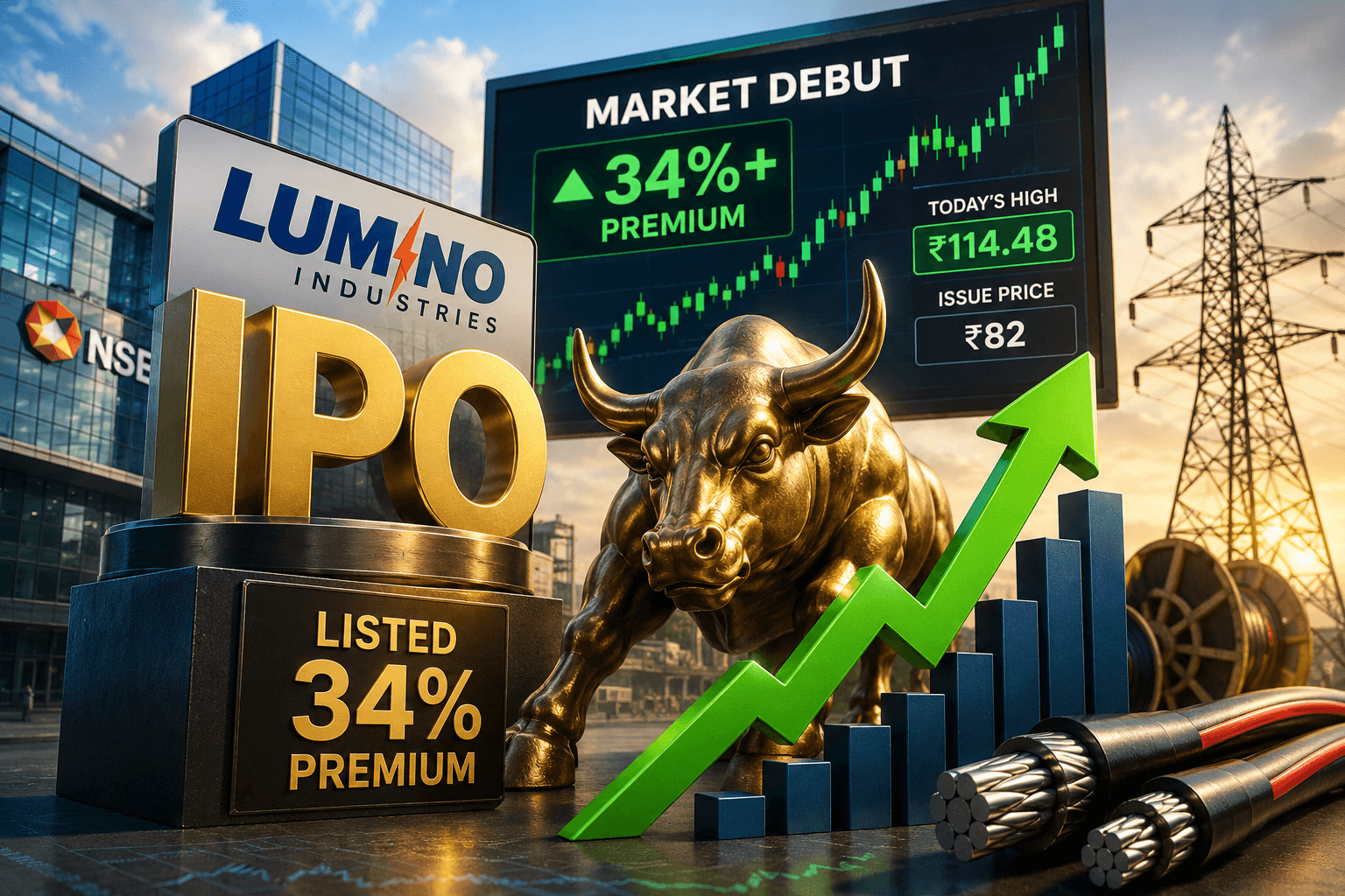 Lumino Industries shares soar 40% from IPO price after strong market debut. Should you buy or wait? 