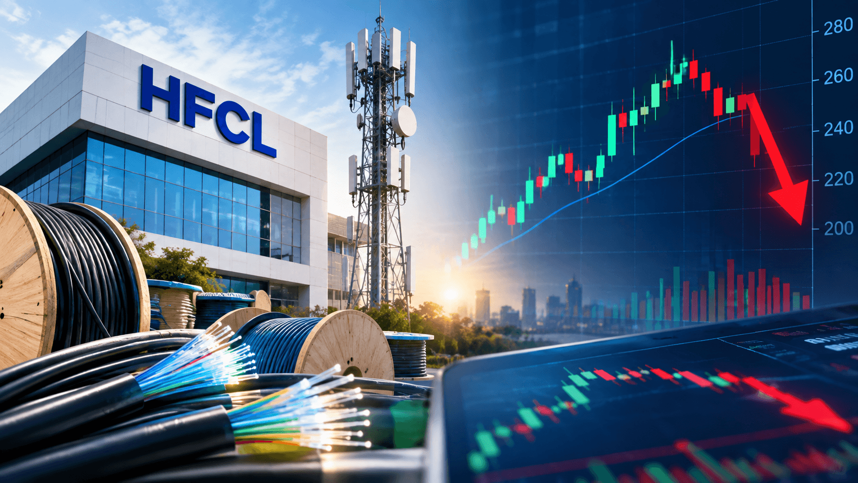 HFCL shares hit lower circuit after 240% rally in 2026. What technical charts now indicate