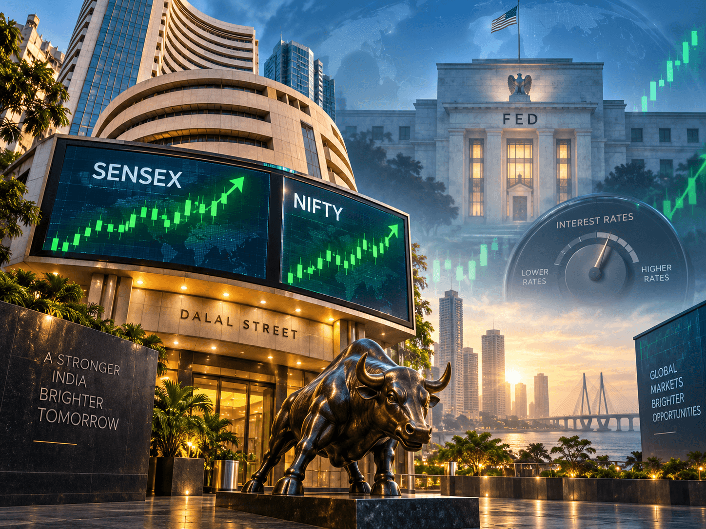 Sensex rises 400 points, Nifty nears 23,250 as investors await Fed meeting outcome. What to expect?