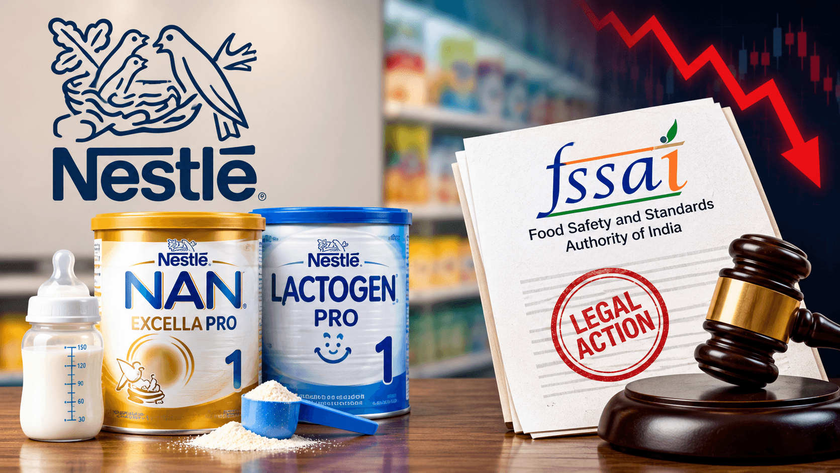 Nestle India shares slip nearly 3% after FSSAI initiates legal action over infant nutrition products