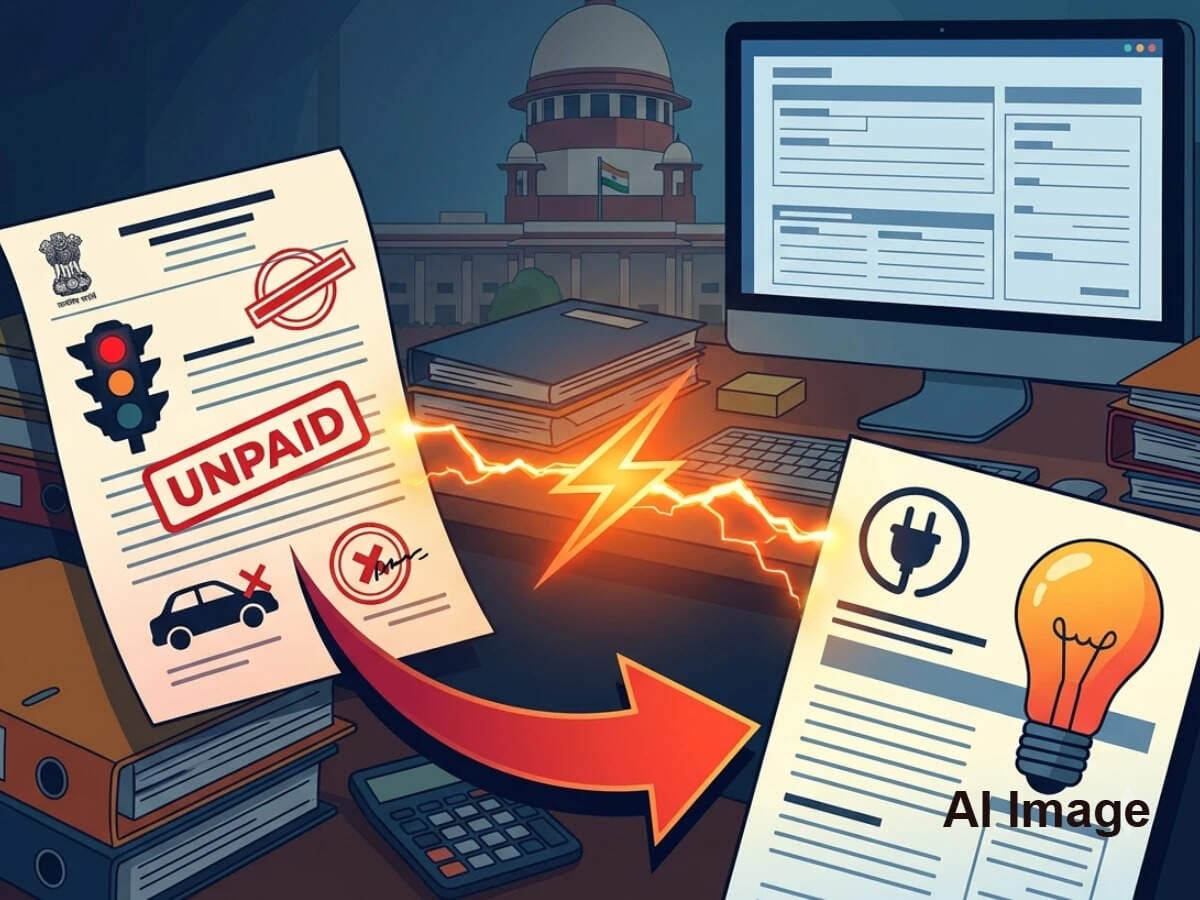 Unpaid traffic challan? Your electricity bill could soon come into picture: Supreme Court suggests new recovery mechanism for Rs 20,000 crore dues