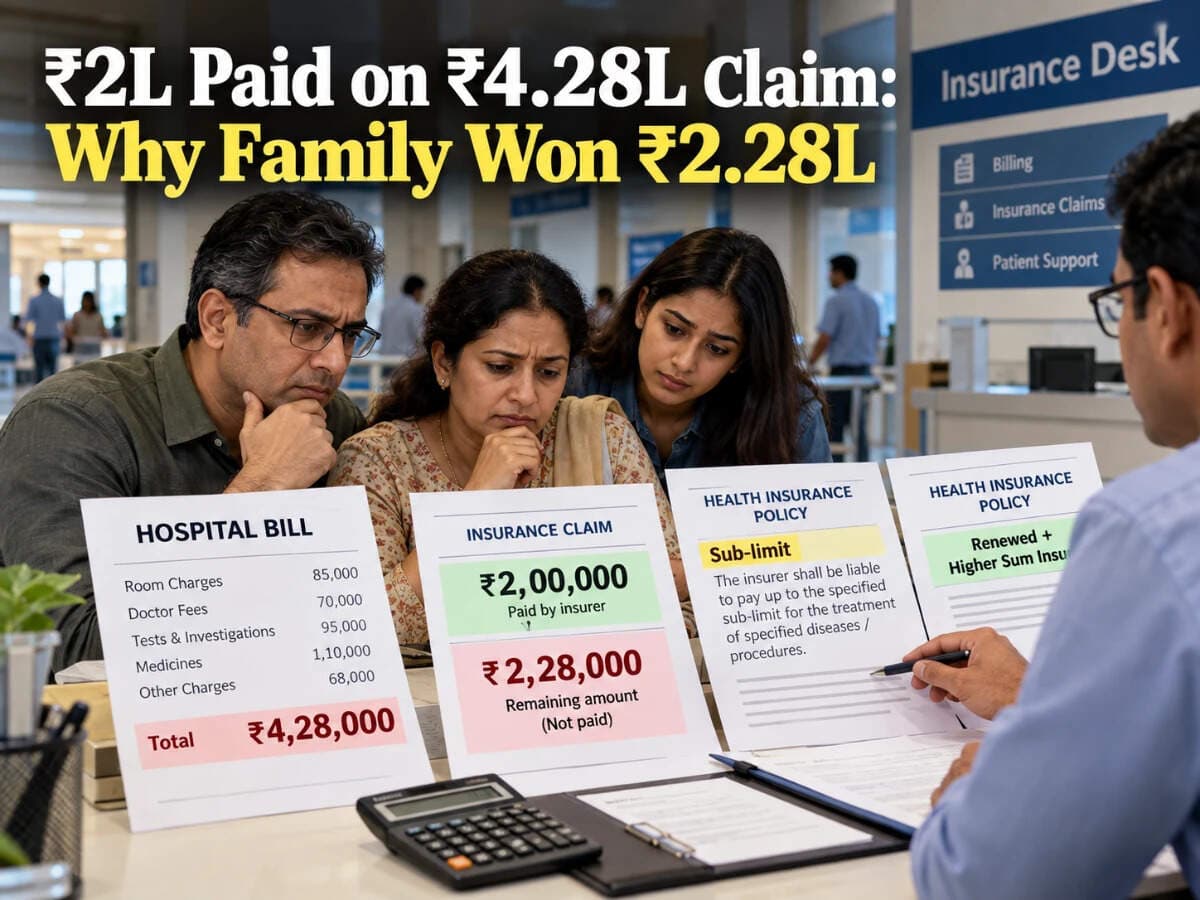 Only ₹2 lakh was paid by Star Health against a claim of ₹4.28 lakh, citing a sub-limit clause: Here’s why the policyholder won ₹2.28 lakh more