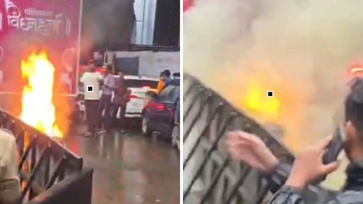 Two-Wheeler Bursts Into Flames In Lalbaug A Day Before Ganesh Chaturthi | Video