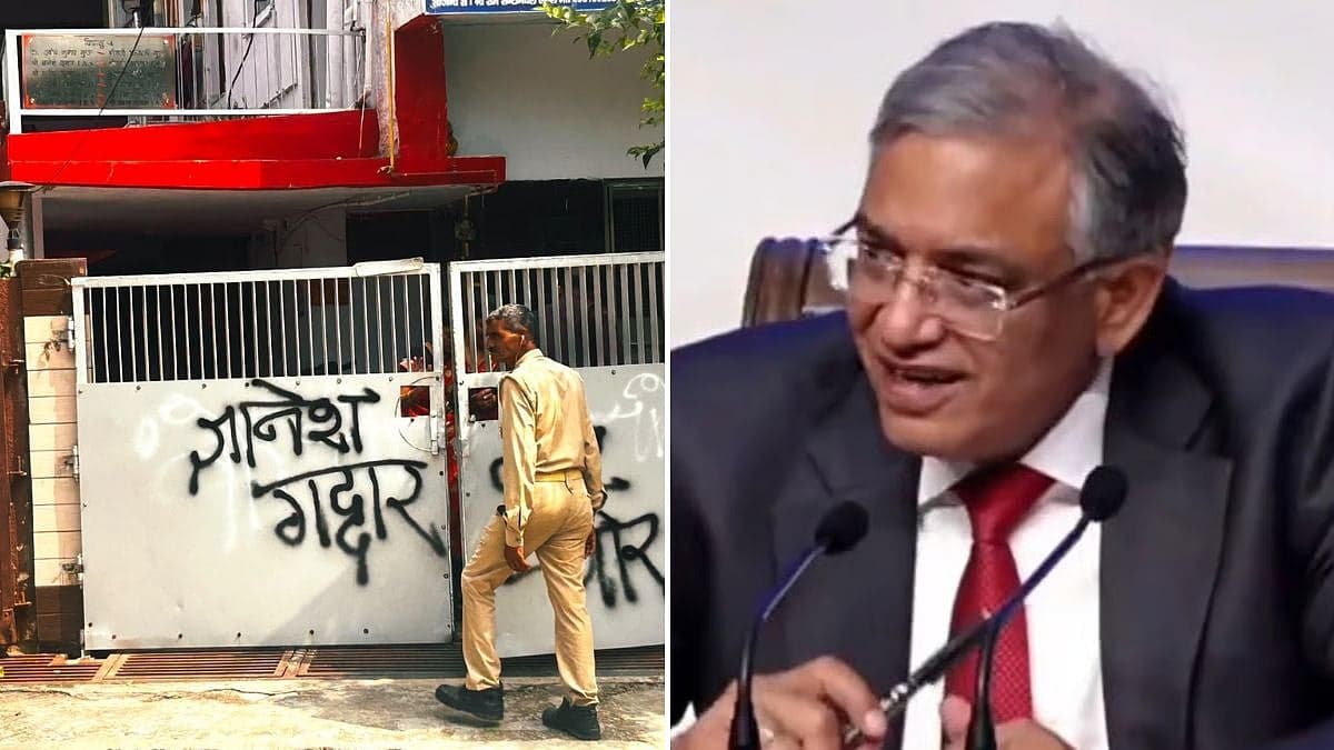 ‘Gyanesh Gaddar, Vote Chor’ Written Outside CEC Gyanesh Kumar’s Agra Home Amid SIR Row - VIDEO