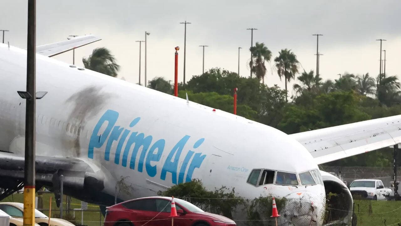 Flight recorders recovered from Amazon cargo jet that overran Miami airport runway