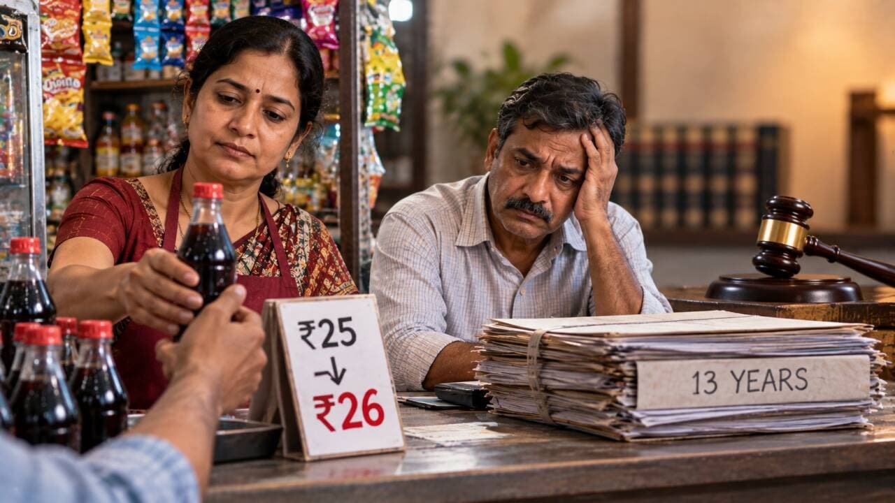 Wife sold Rs 25 soft drink for Rs 26; husband faced case for 13 years, HC quashes it