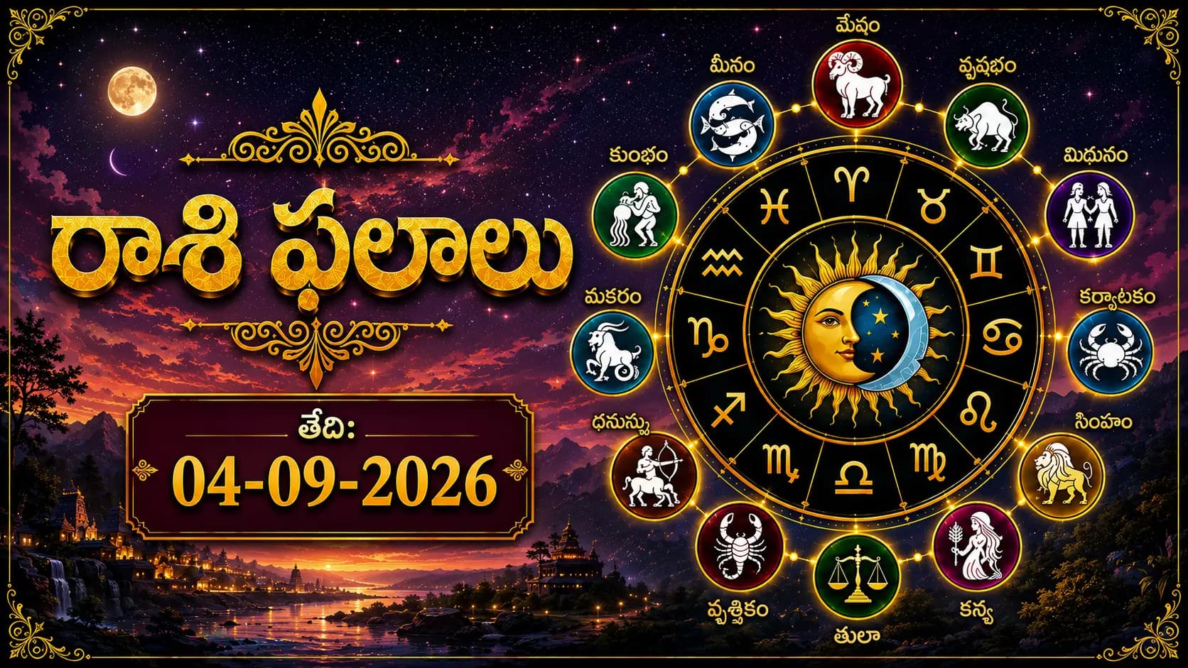 నేటి రాశి ఫలాలు – 04 సెప్టెంబర్ 2026