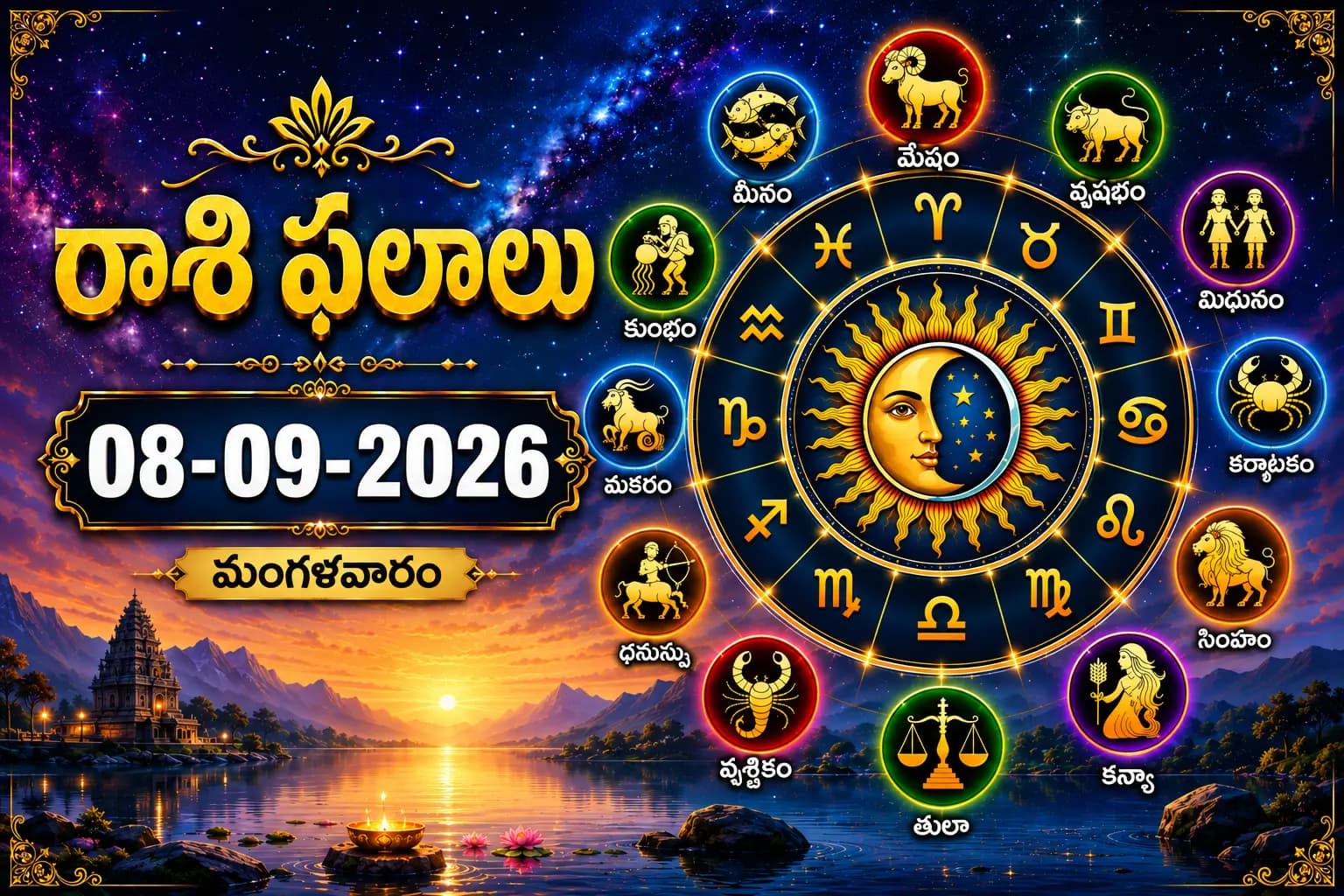 నేటి రాశి ఫలాలు – 08 సెప్టెంబర్ 2026