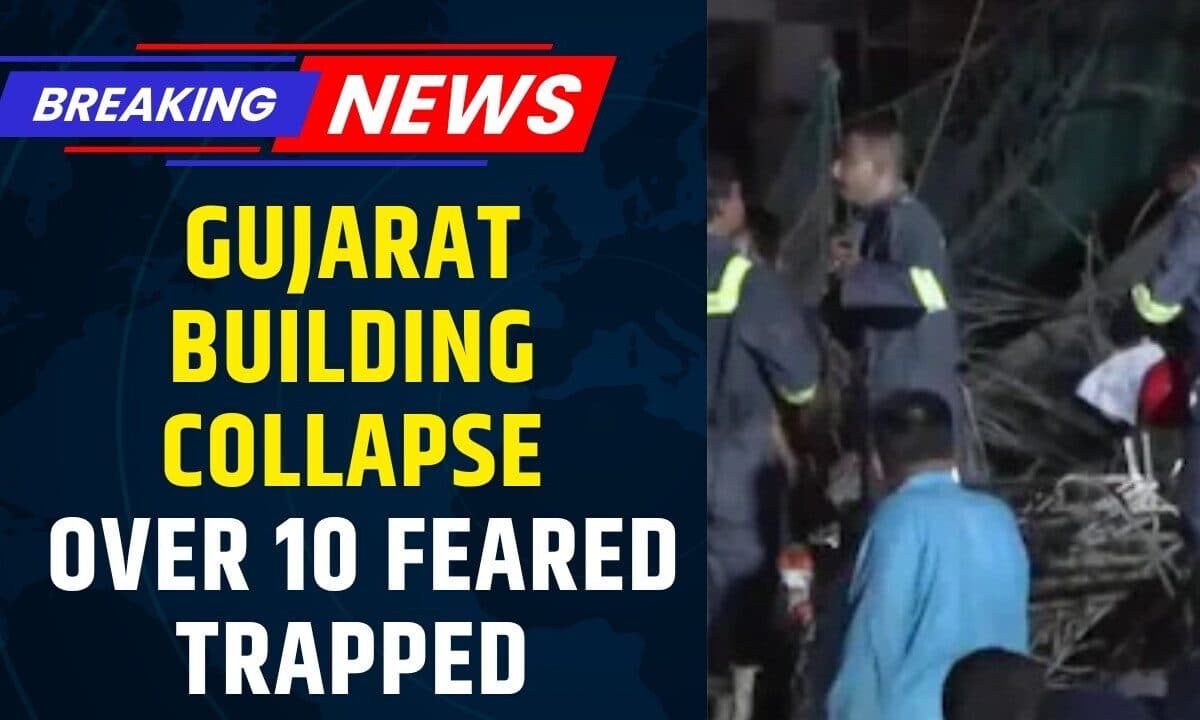 Gujrat: Building Collapses At Gandhinagar Construction Site, Over 10 Workers Feared Trapped |News18