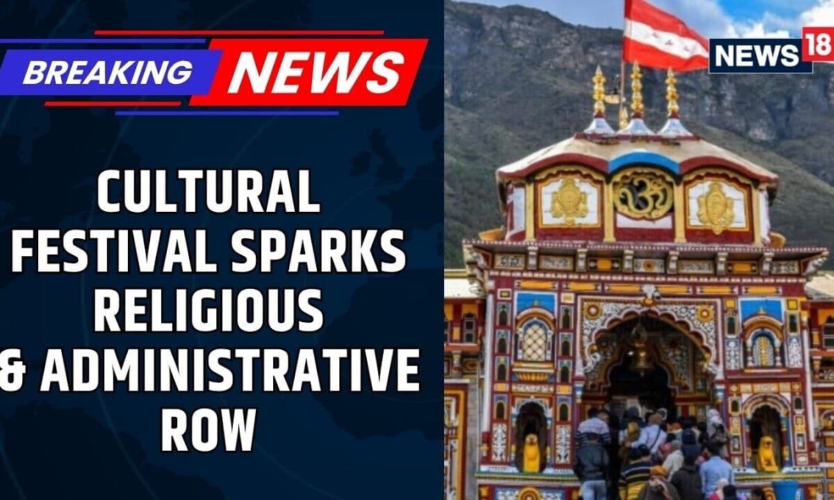 Badrinath Music Row: Loud Event Near Shrine Sparks Controversy | CM Dhami Attended | News18