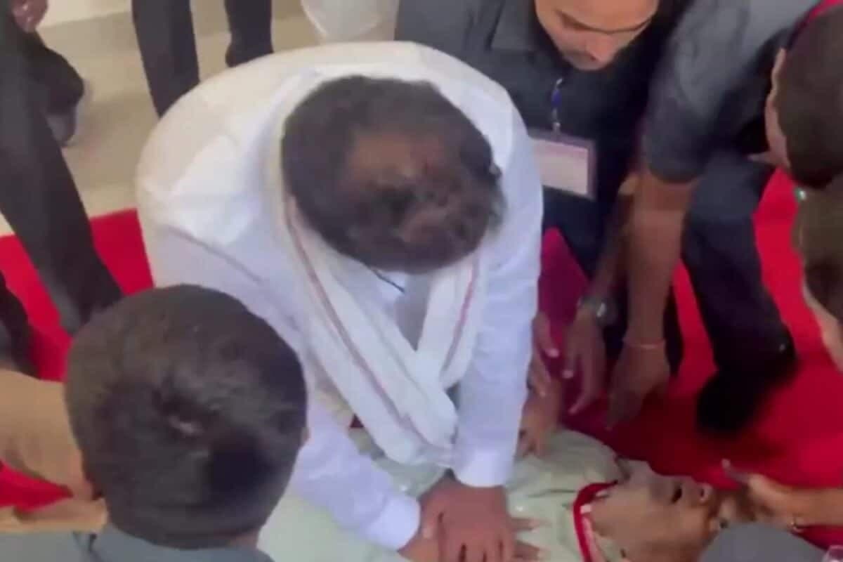 Telangana Minister Vakiti Srihari Rushes To Help, Performs CPR On IAS Officer’s PS In Assembly | Watch