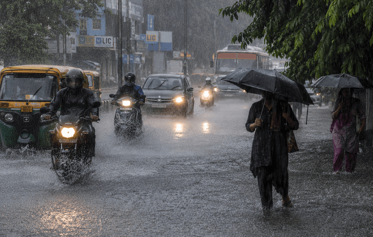 Yellow Alert Issued as Heavy Rains and Gusty Storms Loom Over Odisha