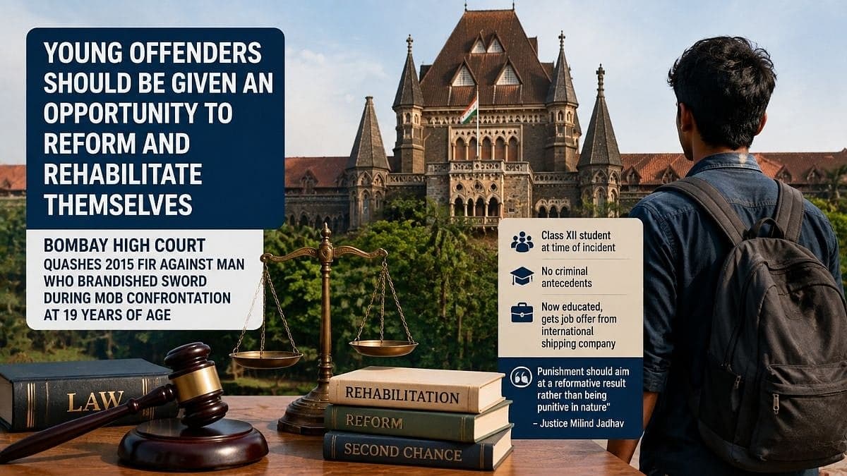 'Young Offenders Deserve Chance To Reform': Bombay HC Quashes FIR Against Man Who Brandished Sword At 19