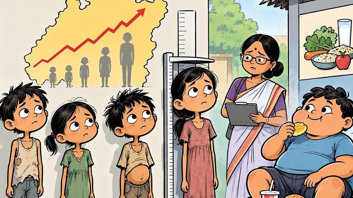 Madhya Pradesh Child Malnutrition Rates Double National Average
