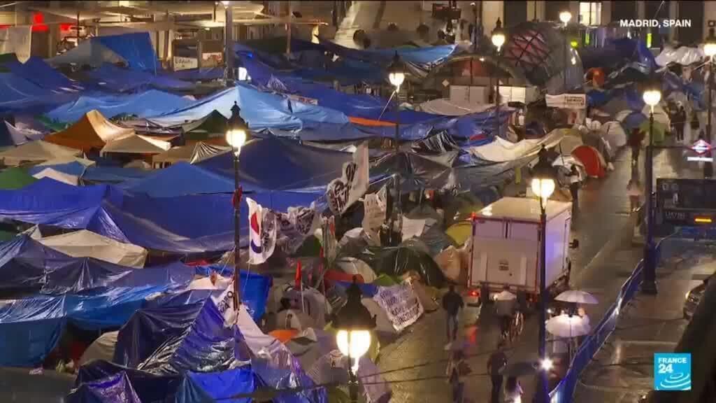 Spain housing protests rage ahead of key government vote