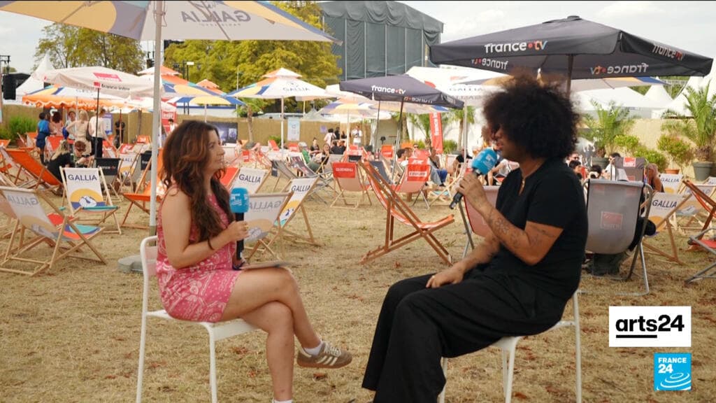 Backstage at Rock en Seine 2026 with up-and-coming British singer Sekou