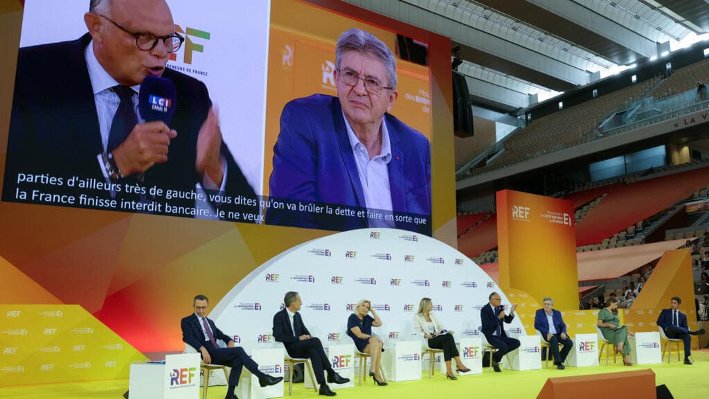 France's politicians look to close gap with far right ahead of key election