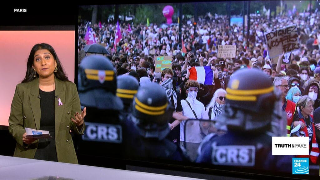 No, the French army did not deploy tanks against protesting students