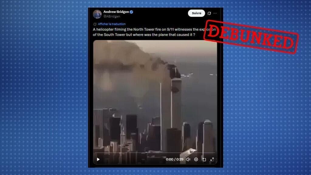 No, this video doesn't disprove the 9/11 attack on the south Twin tower