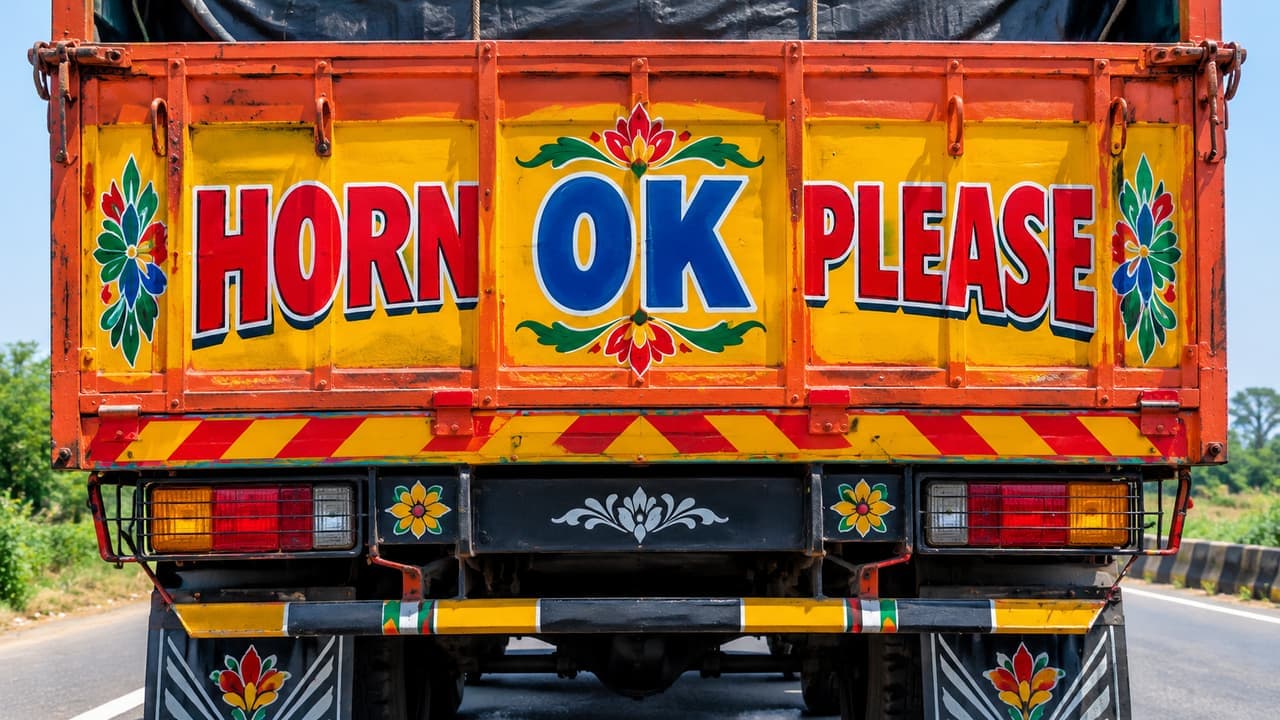 The Hidden History Behind 'Horn OK Please' on Trucks
