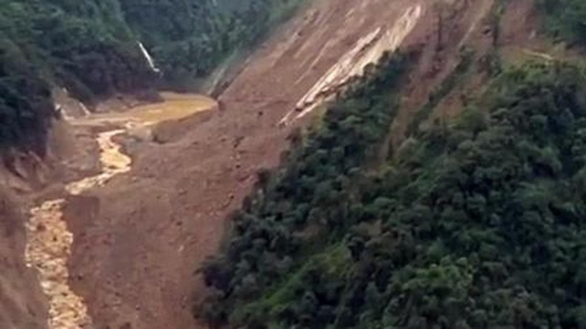 Massive landslide chokes Sikkim rivers