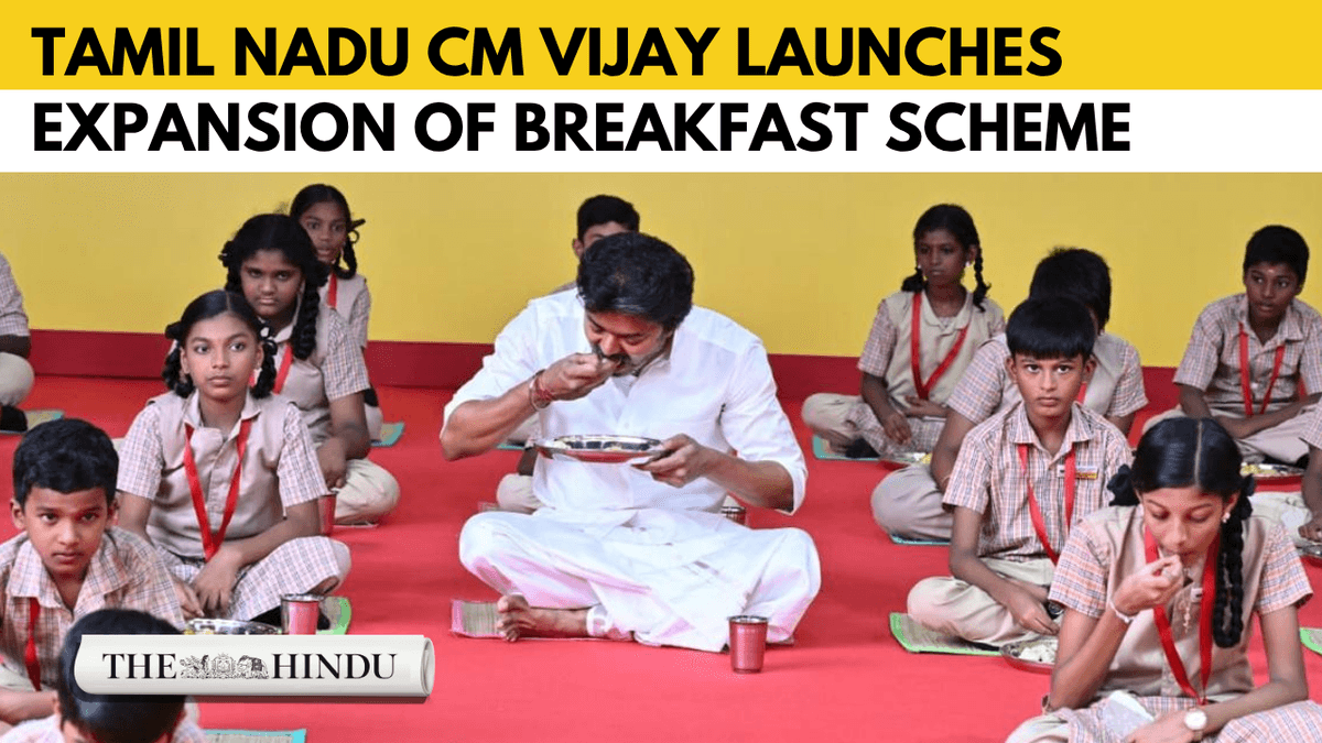 Tamil Nadu CM Vijay launches expanded Perunthalaivar Kamarajar Breakfast Scheme for school children