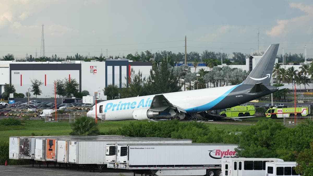 At least five dead after Amazon cargo plane barreled off runway at Miami airport