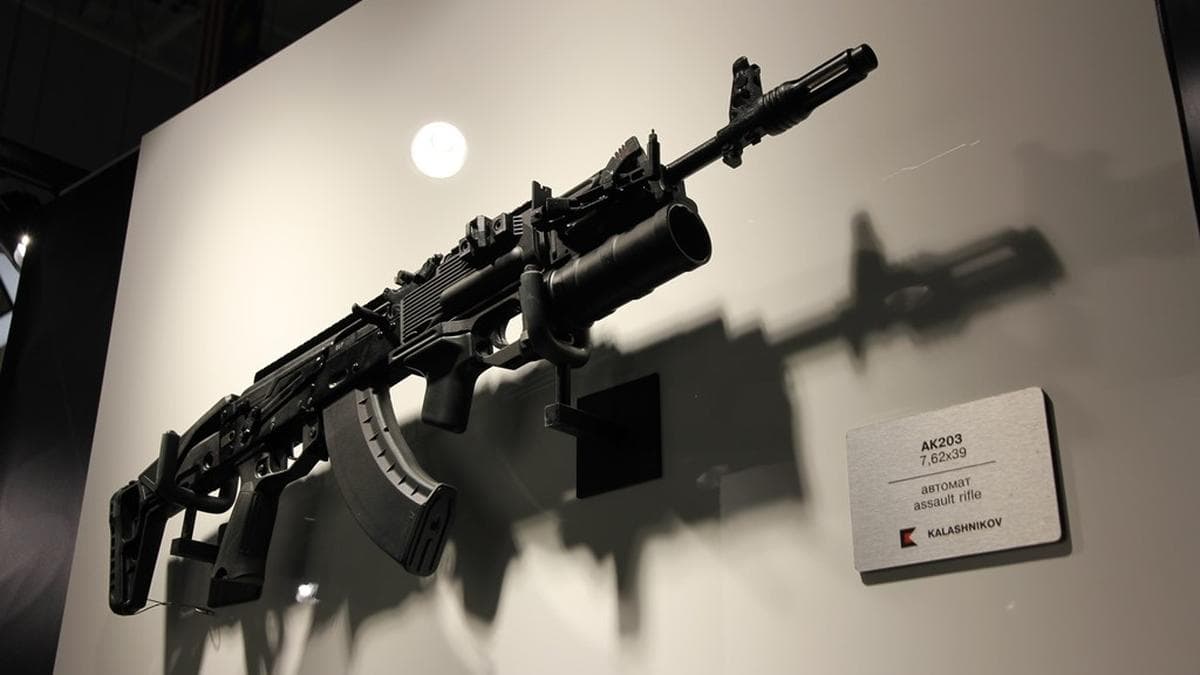 What are AK-203s that have been stolen from the Indian Army’s infantry unit in Hyderabad?