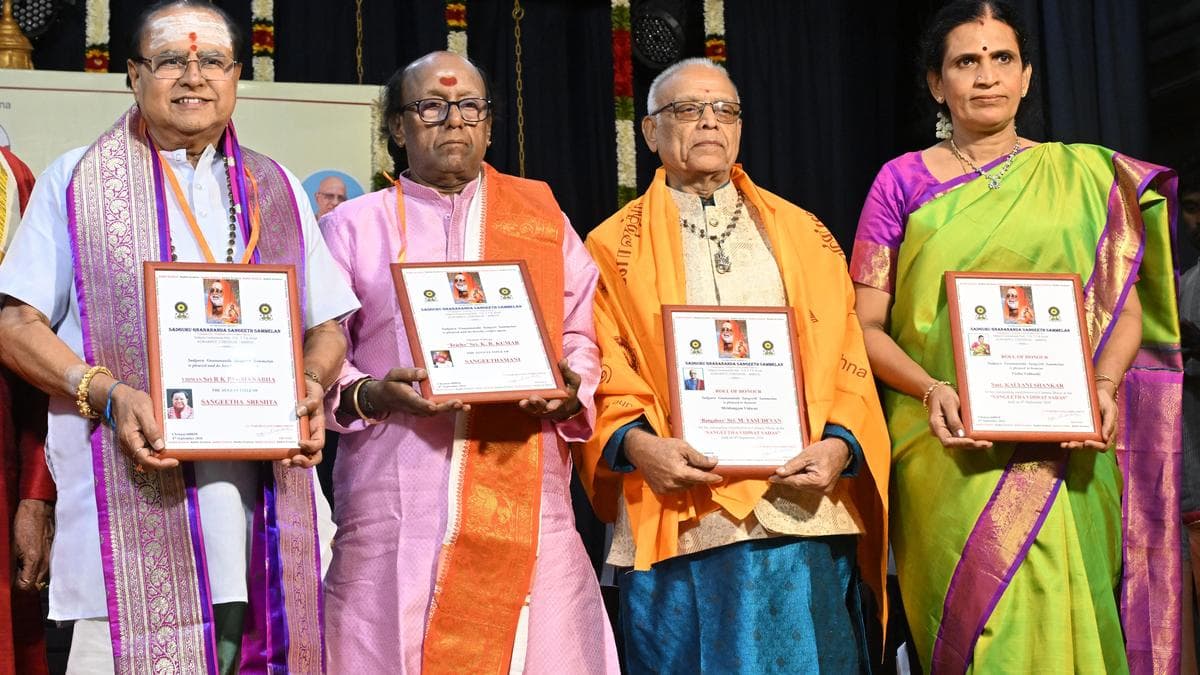 Four artistes honoured at 39th Sangeetha Vidwath Sadas