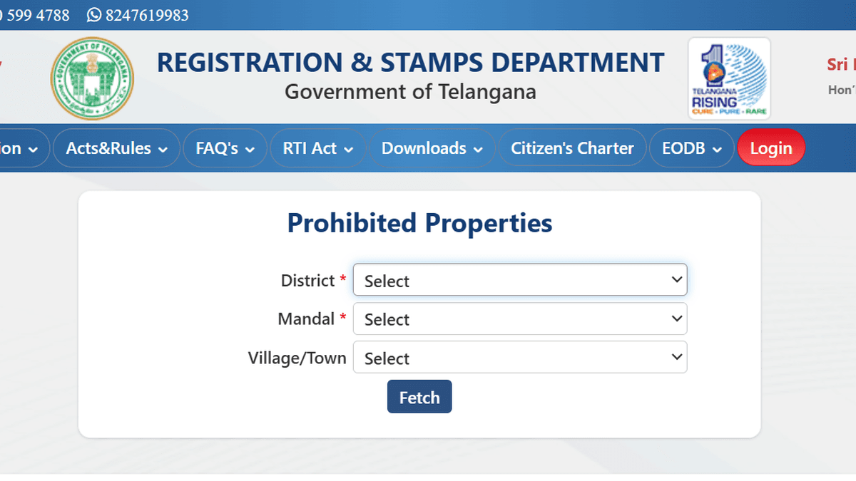 Telangana prohibited properties list available online; absence of effective search option compounds difficulties in accessing details