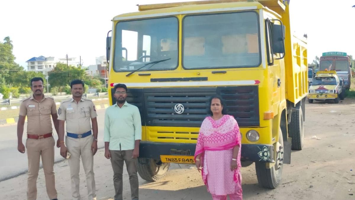 Driver held for unauthorised transport of 15 tonnes of blue metal in Tirupattur
