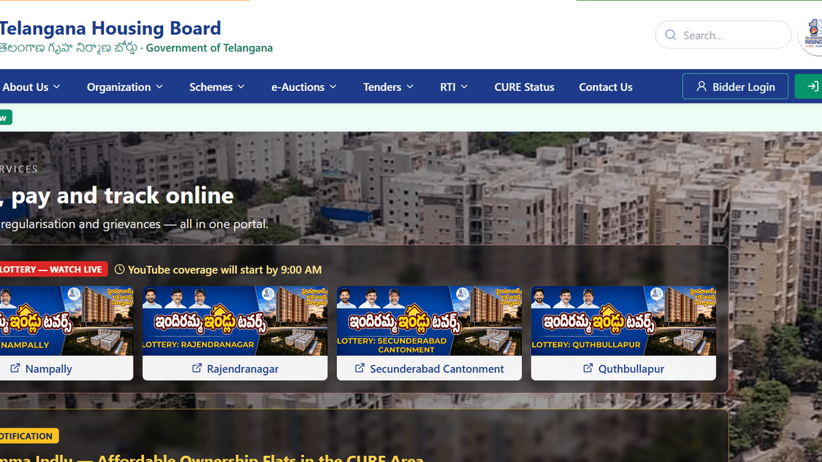 Lucky draw for flats in Indiramma Housing towers in four constituencies starts on Friday (August 28)