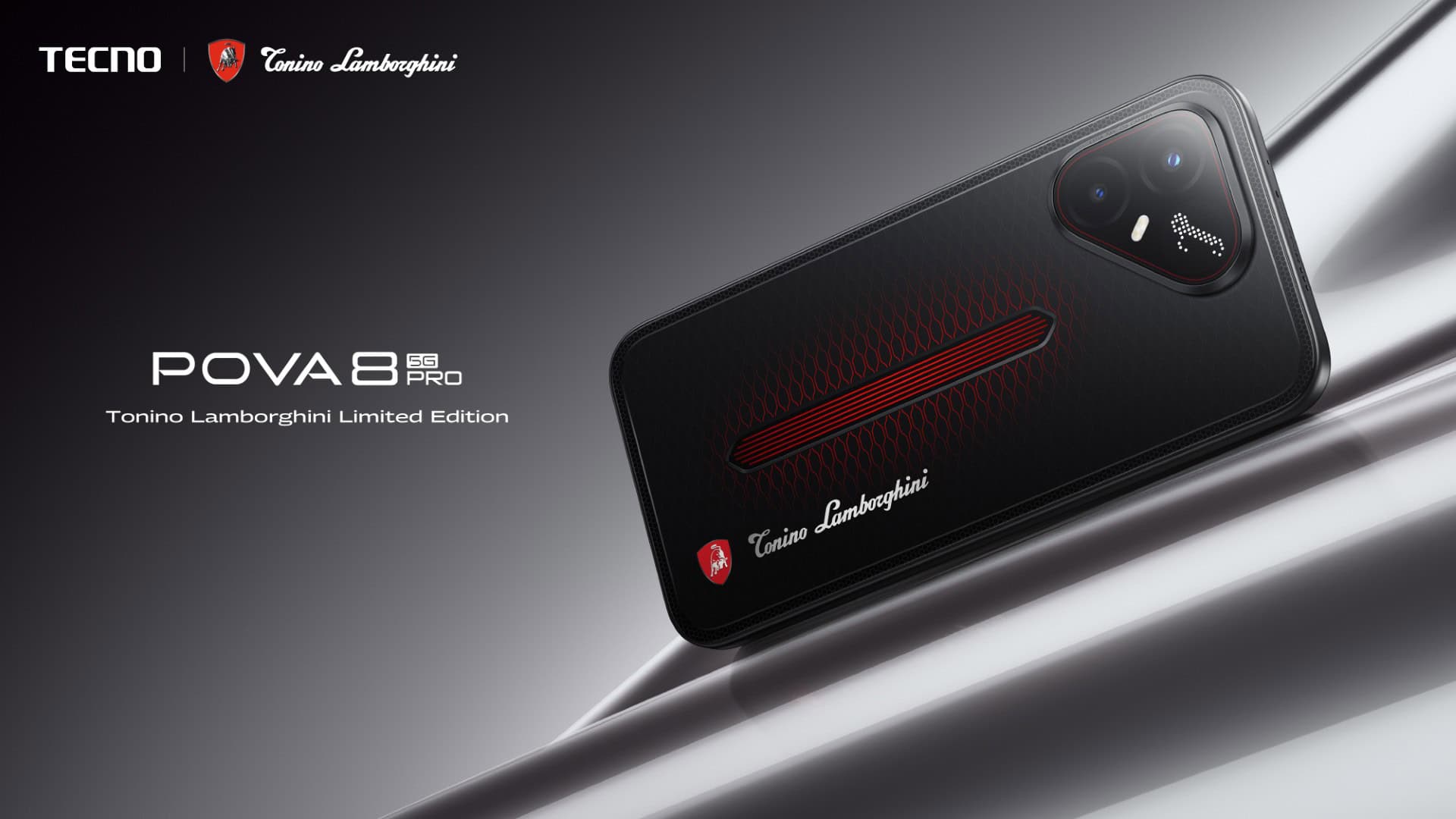 TECNO POVA 8 Pro 5G Tonino Lamborghini Limited Edition: where Italian design language shapes the hardware itself