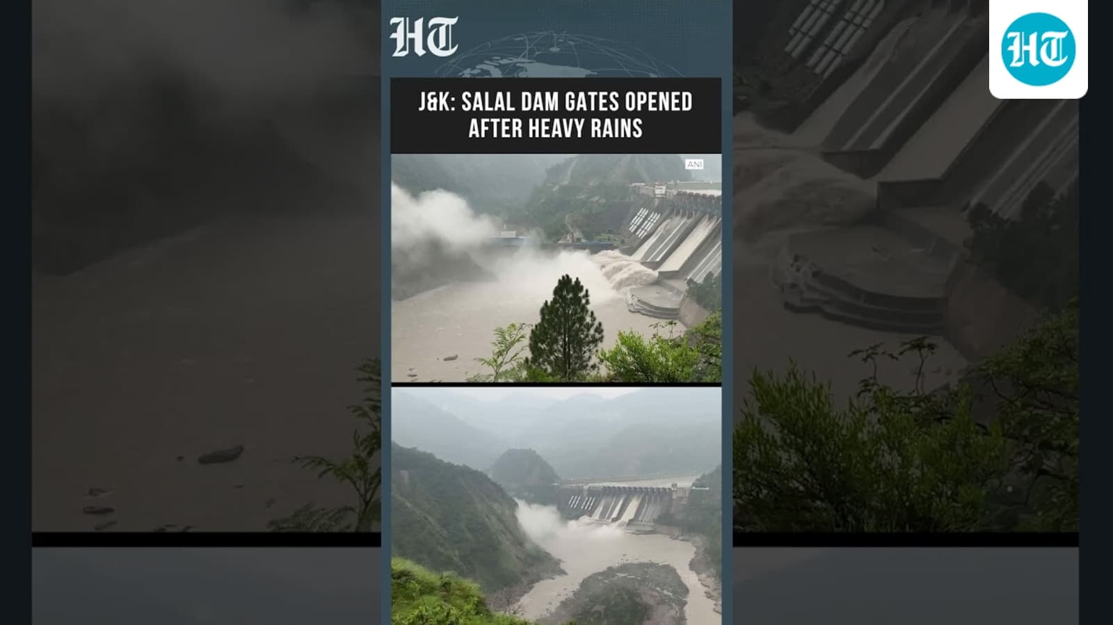J&K: Salal Dam Gates Opened After Continuous Rainfall in Upper Catchments