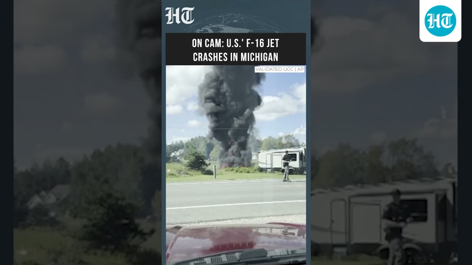 F-16 Fighter Jet Crashes During Training Exercise In Michigan