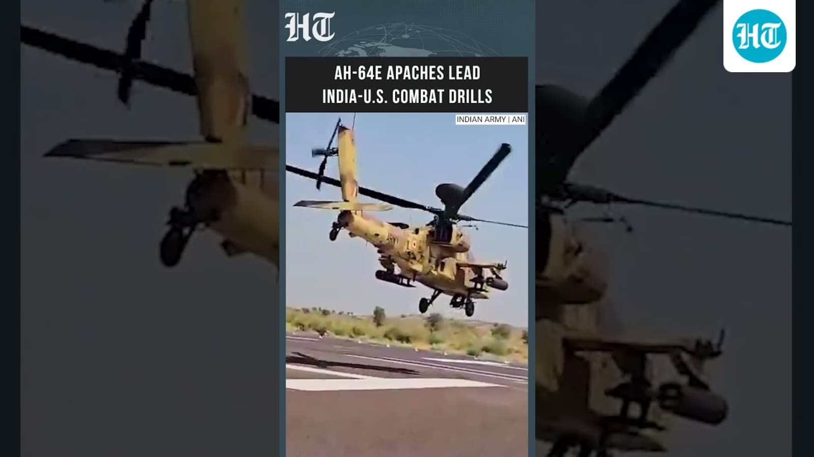 Watch: Indian Army’s Apache Attack Helicopters Take Flight During Yudh Abhyas 2026 | HT India