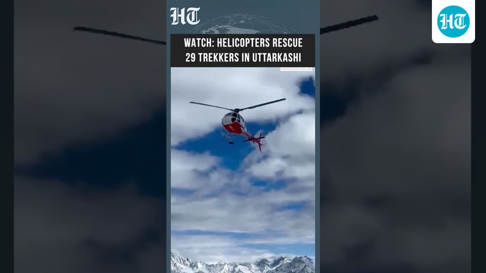 WATCH: 29 Trekkers Stranded By Snowfall Were Airlifted To Safety In Uttarkashi | HT India