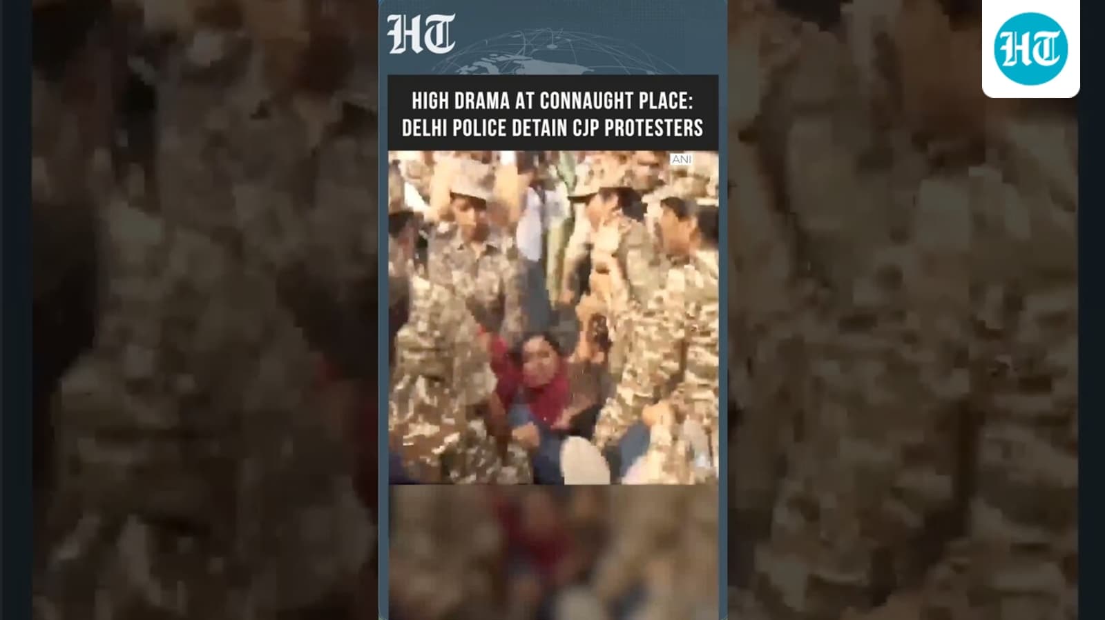 Dramatic Scenes in Delhi: Police Round Up CJP Protesters at Connaught Place