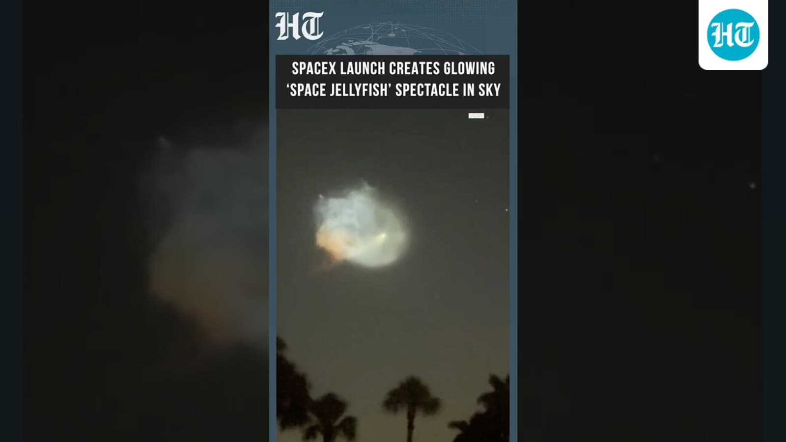 Giant Glowing ‘Space Jellyfish’ Spreads Across Florida Sky After SpaceX Launch | HT