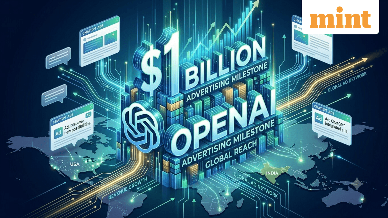 OpenAI’s ad business hits $1 billion within 200 days as ChatGPT expands promotions across 40+ countries