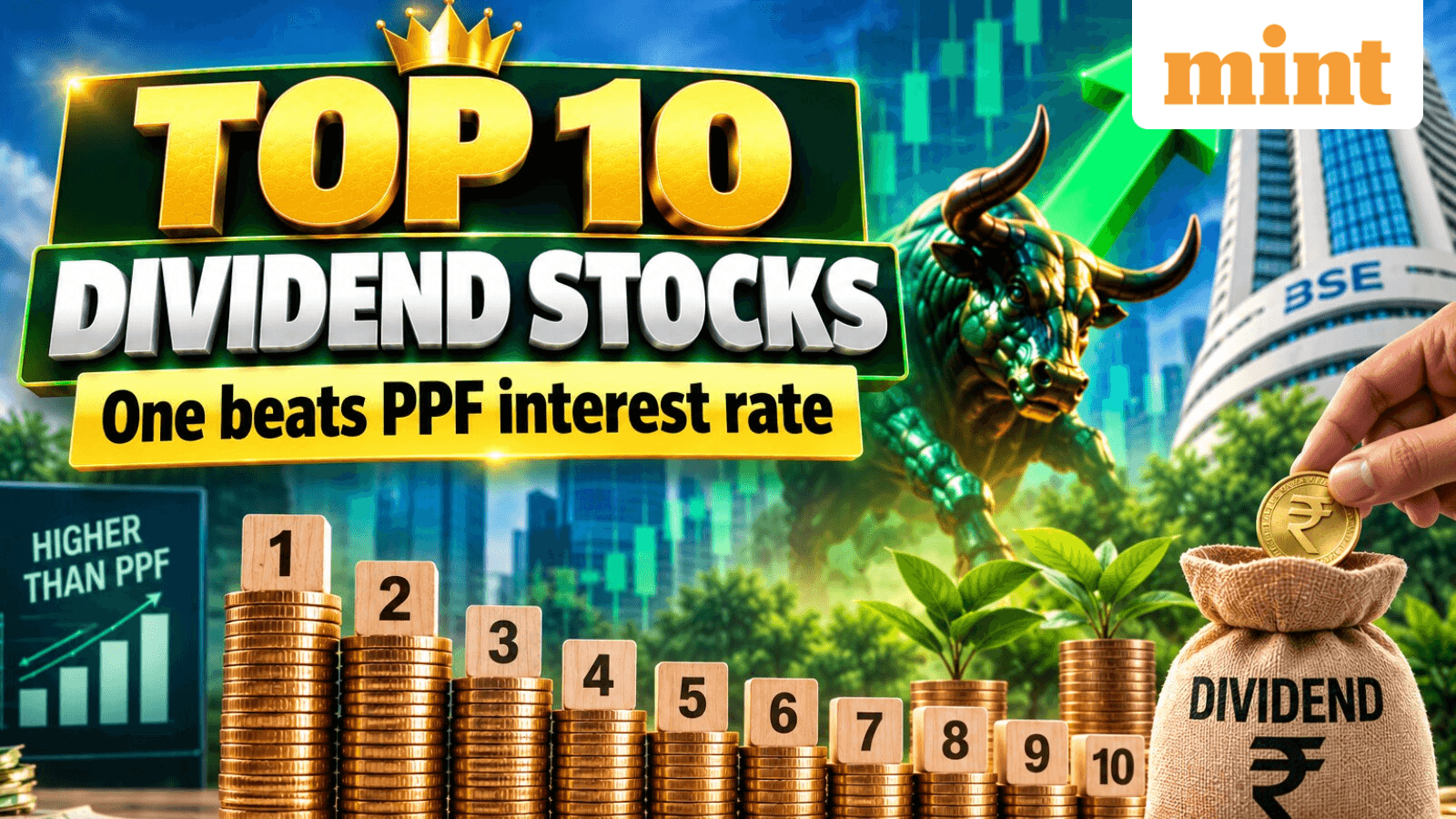 PTC India, Coal India to REC: Top 10 dividend stocks | One beats PPF interest rate — check details