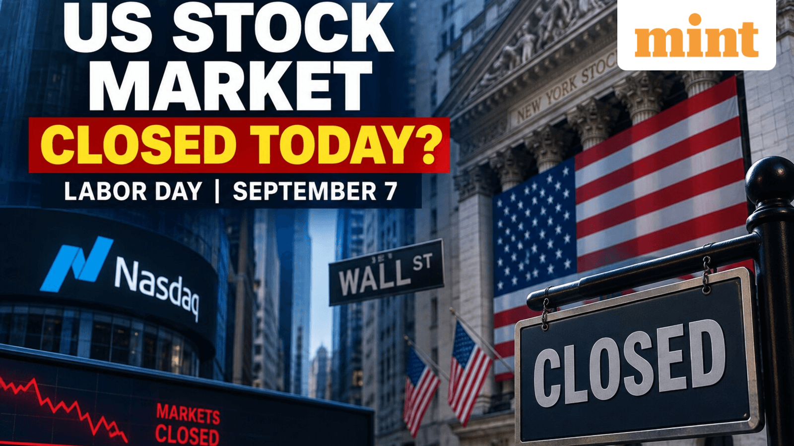 Stock Market Holiday: Is the US stock market closed today for Labour Day 2026?
