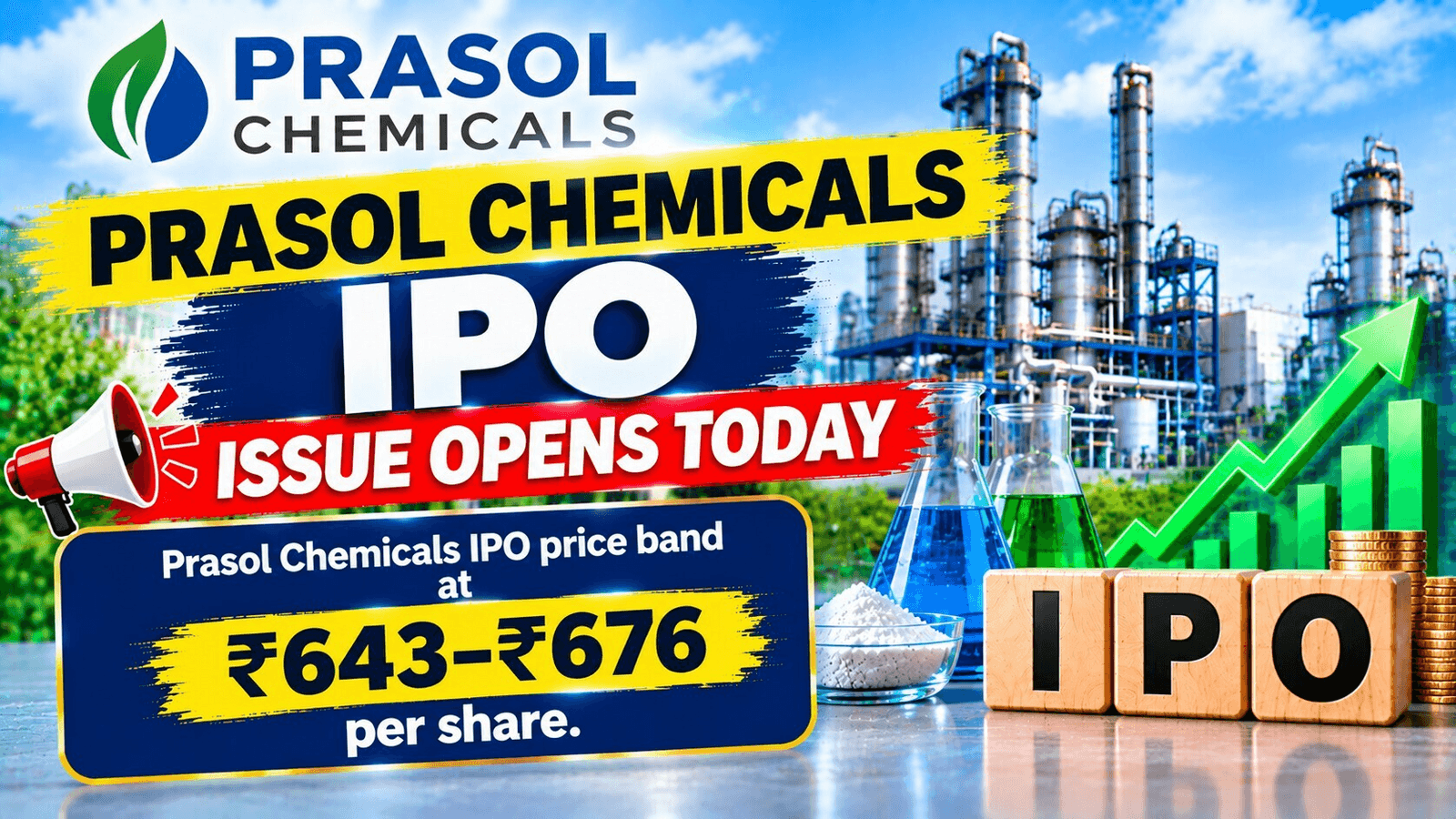 Prasol Chemicals IPO Day 1: Issue opens today. Here's GMP, review - apply or not?