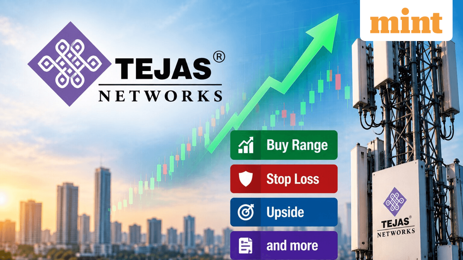 Tejas Networks stock forms strong bullish candles; Axis Direct shares buy range, stop-loss, upside, holding period