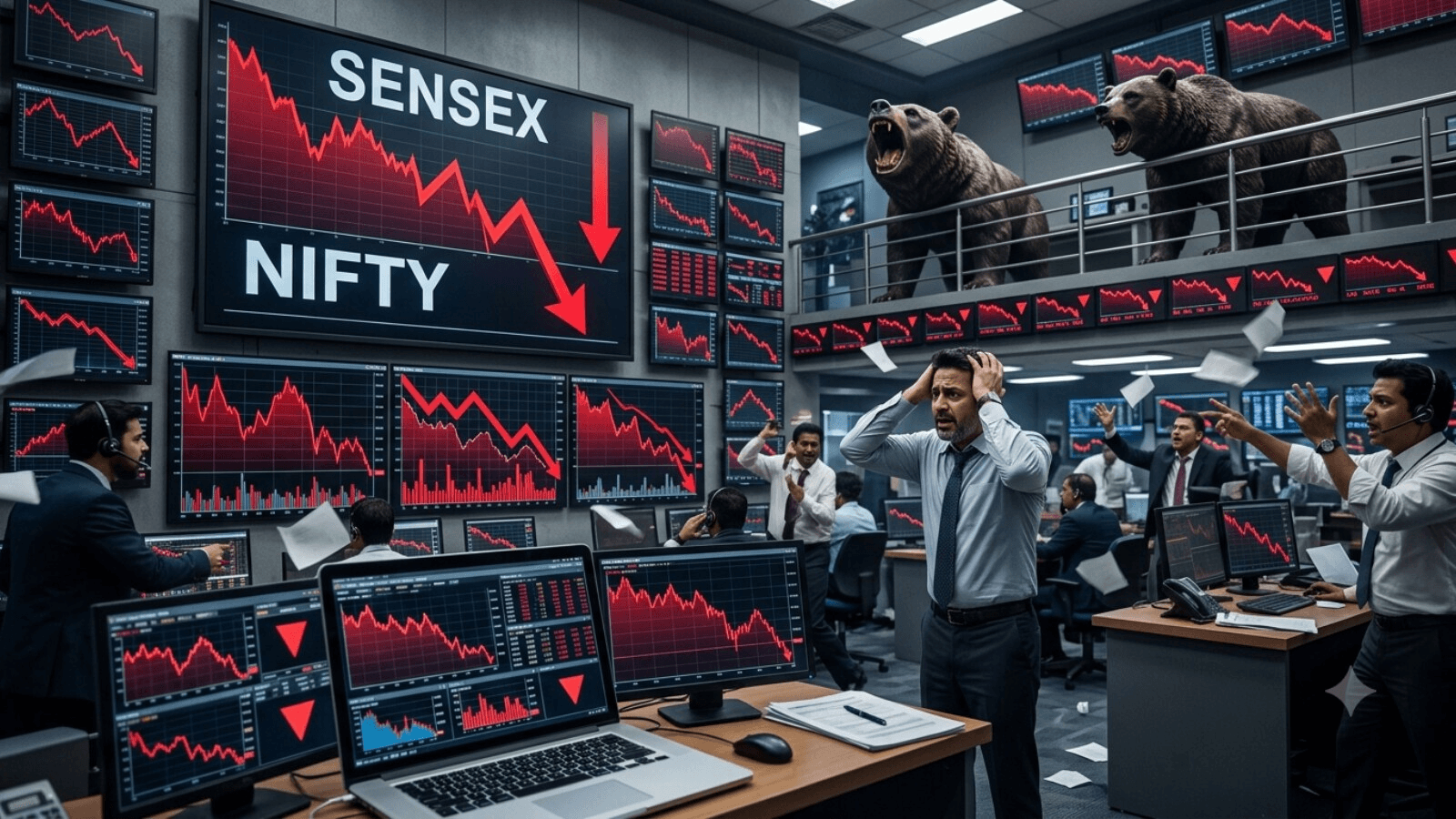 Why is stock market down today? 3 key factors driving Sensex, Nifty lower explained- Top contributors to falling market