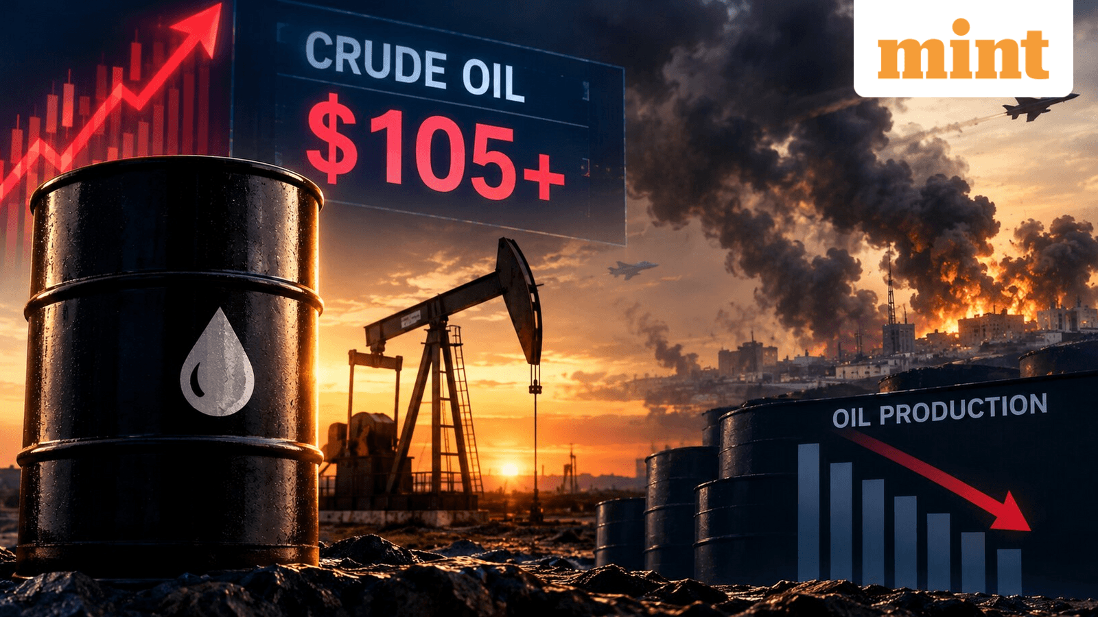 Brent crude tops $105 a barrel as tanker attacks intensify in Middle East; Saudi output cut fuels concerns